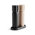 Salt and Pepper Grinder Set with Mini Tray in Ash Wood